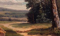 Fyodor Vasilyev. Landscape with pine trees. The end of 1860s