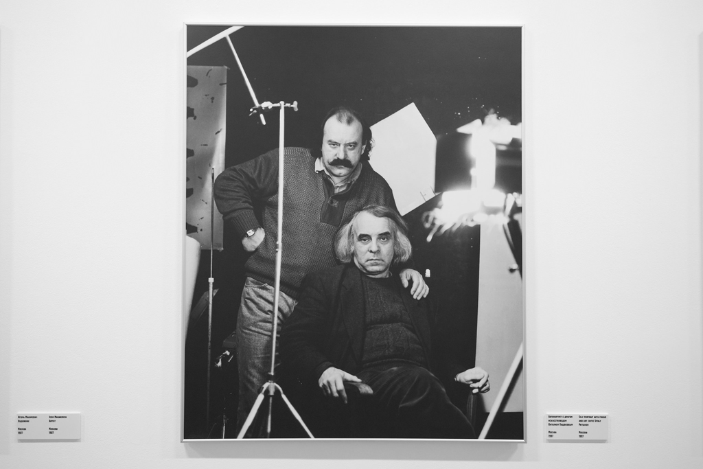 Лев Мелихов. Автопортрет с другом искусствоведом Виталием Пацюковым, 1997